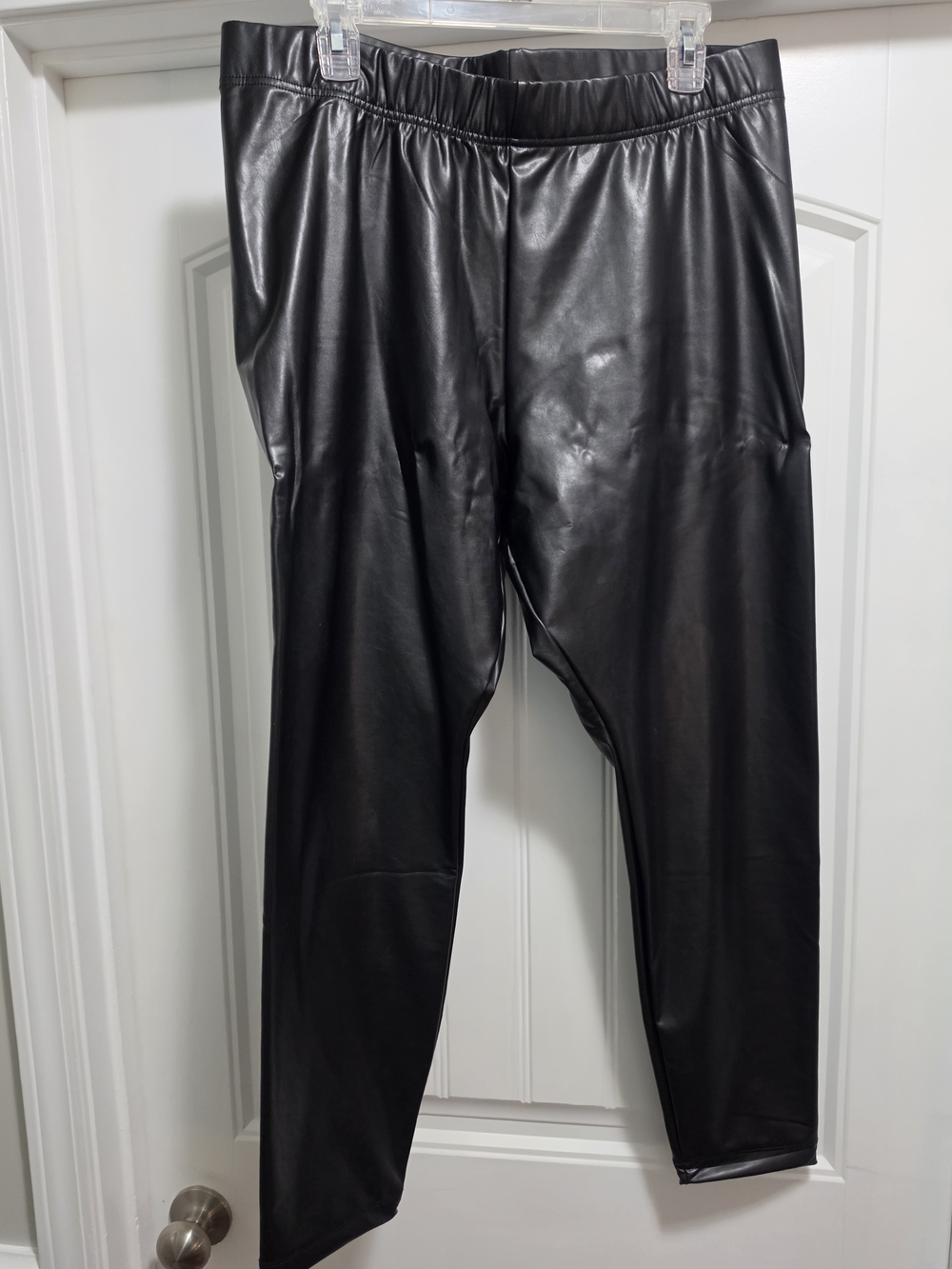 Old Navy Black Faux Leather Joggers
